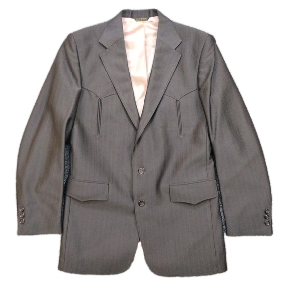 Pagano West Western Blazer Men's 42L BRN Sport Coat Rockabilly USA